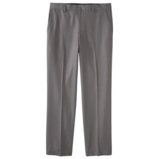 Mens Tailored Fit Microfiber Pants   Light Gray 36X32