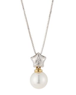 Star Bale Pearl Pendant Necklace