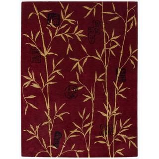 Chambord Asian Bamboo Red Rug (56 X 75)