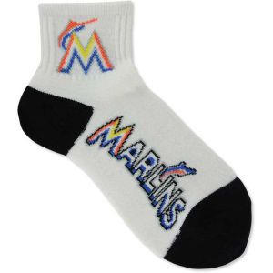Miami Marlins For Bare Feet Ankle White 501 Med Sock