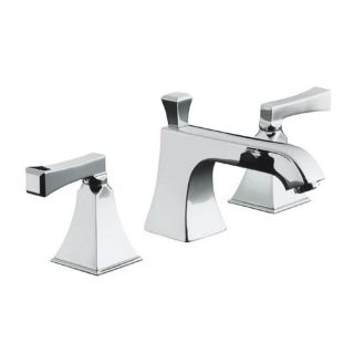 Kohler K 454 4v cp Polished Chrome Memoirs Widespread Lavatory Faucet With Stately Design