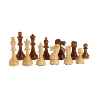 Heirloom Chess and Checkers Pieces with 6 Inch King Multicolor   2154P