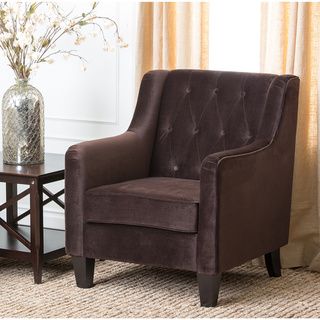 Abbyson Living Hamilton Dark Brown Fabric Armchair