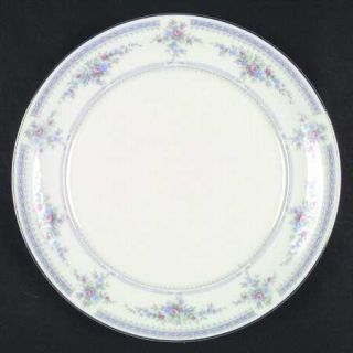 Mikasa Chadwick Dinner Plate, Fine China Dinnerware   Blue Band,Blue&Pink Floral