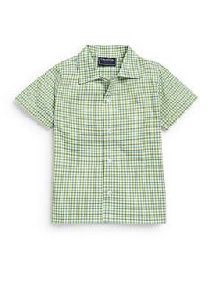 Toddlers & Little Boys Tattersall Shirt   Green