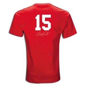Euro 2012   Manchester United Vidic 15 T Shirt (Red)
