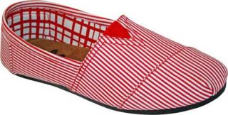 Womens Dawgs Kaymann Slip On Shoe   Red Stripes Casual Shoes