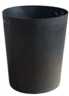 Witt Industries Round Outdoor Trash Can Liner w/ 32 Gallon Capacity, Black Plastic