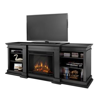 Real Flame Black Fresno Electric Fireplace