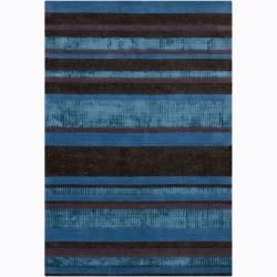 Handwoven Mandara Stripe pattern Area Rug (5 X 76) (Brown, purplePattern StripeTip We recommend the use of a  non skid pad to keep the rug in place on smooth surfaces. All rug sizes are approximate. Due to the difference of monitor colors, some rug colo
