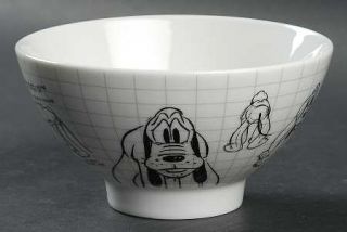 Disney Sketch Book Soup/Cereal Bowl, Fine China Dinnerware   Black And White, Di
