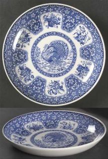 Spode Festival Blue 10 Individual Pasta Bowl, Fine China Dinnerware   Blue/Whit