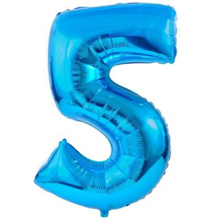 5 Blue Foil Balloon