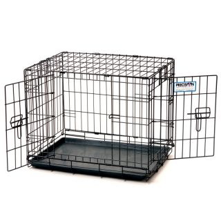 Precision Pet ProValu Great Crate Double Door Dog Crate   Black   1127 11276,