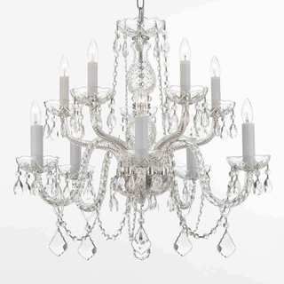 Gallery All Crystal 10 light Silver Chandelier