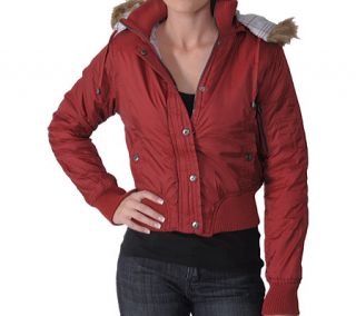 Womens Journee Collection Plaid Lined Nylon Jacket   Red Jackets