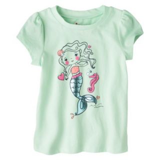 Circo Infant Toddler Girls Short Sleeve Mermaid Tee   Joyful Mint 12 M