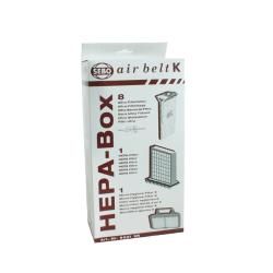 Sebo K Series Vacuum Hepa Service Box (Cotton blend, electrostatic cotton Dimensions 3.875 inches high x 12.625 inches long x 6.75 inches wide Weight 2 poundsModel number 6431ER)