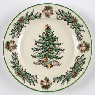 Spode Christmas Tree Garland Salad Plate, Fine China Dinnerware   Tree,Holly,Gol