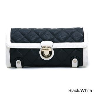 Anais Gvani Fashion Quilted Two tone Clutch Style Wallet