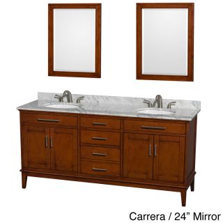 Hatton Light Chestnut Wood 72 inch Double Vanity