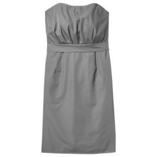 TEVOLIO Womens Taffeta Strapless Dress   Cement   4