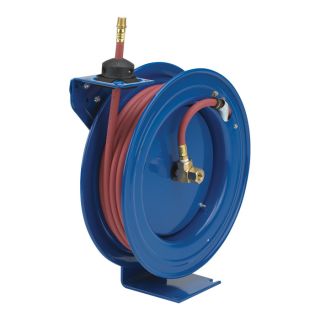 Coxreels Air Hose Reel With Hose   3/8 Inch x 25ft. Hose, Max. 300 PSI