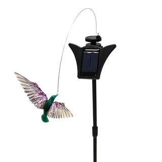 Solar Powered Dancing Turquoise Hummingbird Garden Accent (ABS, metal wire, plastic pole, plastic ground stake )