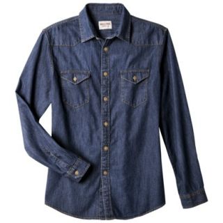 Mossimo Supply Co. Mens Long Sleeve Denim Shirt   Dark Wash XL