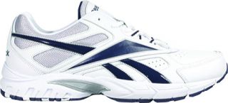 Mens Reebok Infrastructure Trainer   White/Navy/Silver Lace Up Shoes