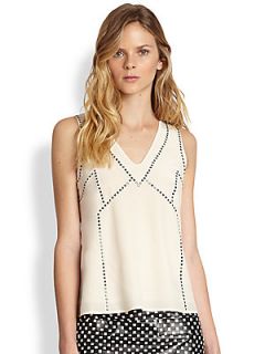Marc by Marc Jacobs Frances Crepe de Chine Silk Top   Agave Nectar
