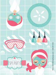 Little Spa Party Sticker Sheets