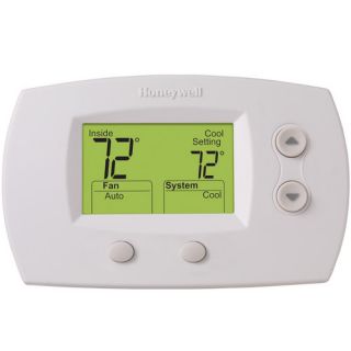 Honeywell TH5220D1003 FocusPRO 5000 NonProgrammable Thermostat Standard Screen, HP/HC, 2H/2C, Auto C/O, Dual Powered