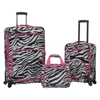 Rockland Luggage 2 Piece Expandable Spinner Set with 14 in. Tote Bag   Animal