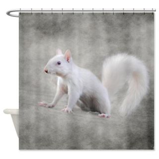  Albino Squirrel Shower Curtain  Use code FREECART at Checkout