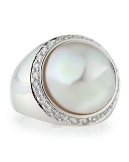 Pavï¿½ Set Pearl Ring