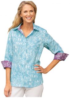 Wrinkle resistant Abstract print Shirt
