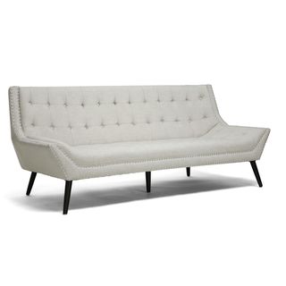 Tamblin Beige Linen Modern Sofa