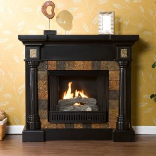 Southern Enterprises Carrington Slate Convertible Black Gel Fireplace   FA8752G