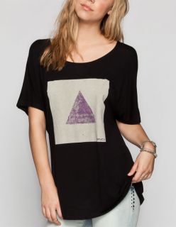 Triangle Womens Oversized Tee Black In Sizes Medium, Small, Large, X Small