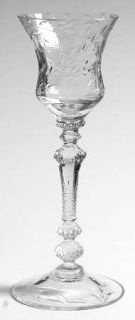 Cambridge Croesus Cordial Glass   Stem #3500, Cut