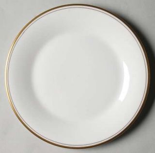 Royal Doulton Concord Gold Salad Plate, Fine China Dinnerware   White W/Gold Tri