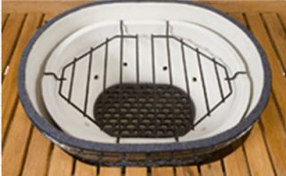 Primo Grills Roaster Drip Pan Rack For Oval LG 3000