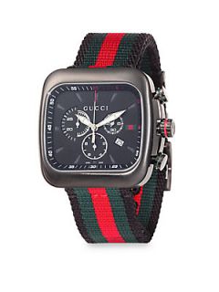 Gucci Coupé Chronograph Watch   Green Red