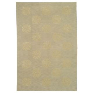 Martha Stewart Medallions Quartz Silk/ Wool Rug (56 X 86)