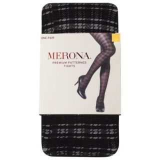 Merona Womens Premium Patterned Tights   Black M Tall