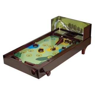 CHH 25 in. Wooden Golf Pinball Table Top Game Brown   9061
