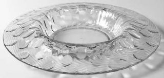 Heisey Swirl & Raindrop Clear Rolled Edge Bowl   Line #1206, Clear, Dot & Swirl