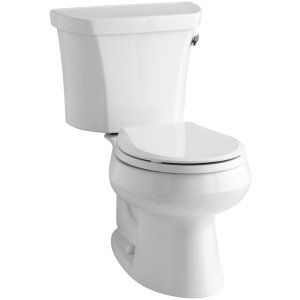 Kohler K 3997 UR 0 WELLWORTH Round Front 1.28 gpf Toilet, Right Hand Trip Lever,