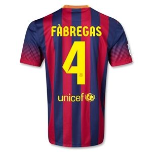Nike Barcelona 13/14 FABREGAS Home Soccer Jersey